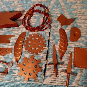 Oba Obba Nani Herramientas Herramientas Orisha Herramientas de cobre pluma eleke collar collares para la esposa de Shango sopera Oya Elekoto Egun