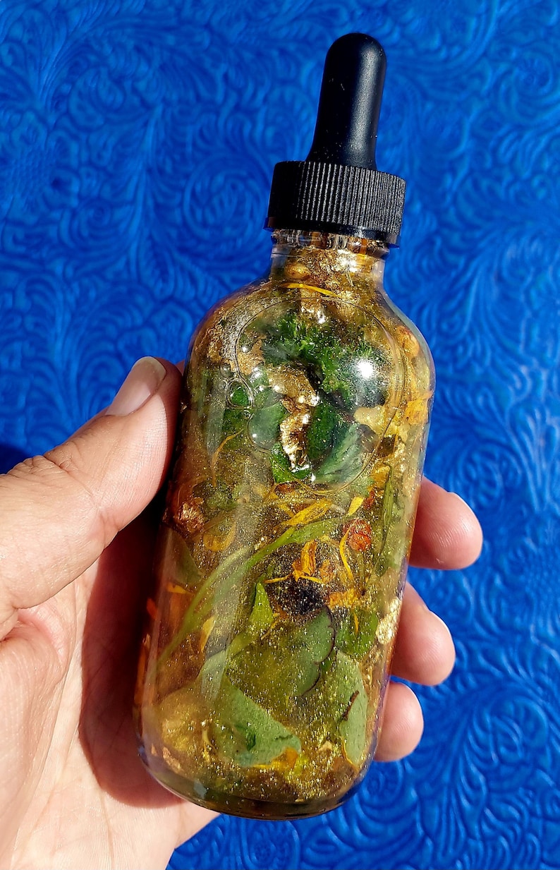 Money Ritual Oil, spell Prosperity Conjure Oil with Herbs, Gems, Gold Leaf 4oz Dropper Bottle Wealth Attraction Hoodoo Oil handmade money drawing ritual oil, afro atlantic prosperity conjure blend, wealth attraction feng shui rootwork oil, handcrafted spell oil with herbs and stones, 24k gold leaf magical abundance oil, magick intention oil for money success, financial prosperity ritual anointing oil money drawing oil, conjure hoodoo, prosperity spell oil, wealth ritual oil, rootwork abundance