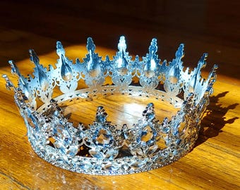 Obatala Orishanla Silver Crystal Crown ade yoruba adenla Oshanla ochanla Orisha funfun santeria candomble ayaguna orunmila oduduwa oddua ori