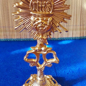 Monstranz Santisimo bóveda Gold Kruzifix Spiritismus, Misa Geist mediumistisch, kardec Eucharistie heilig Jesus Kirche Heiliger