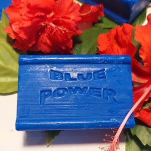 Blue Soap, añil waji, indigo bluing bar for bóveda spiritism, orisha, ashe spirit drawing mediumistic, hoodoo and Voodoo cleansing baño aro
