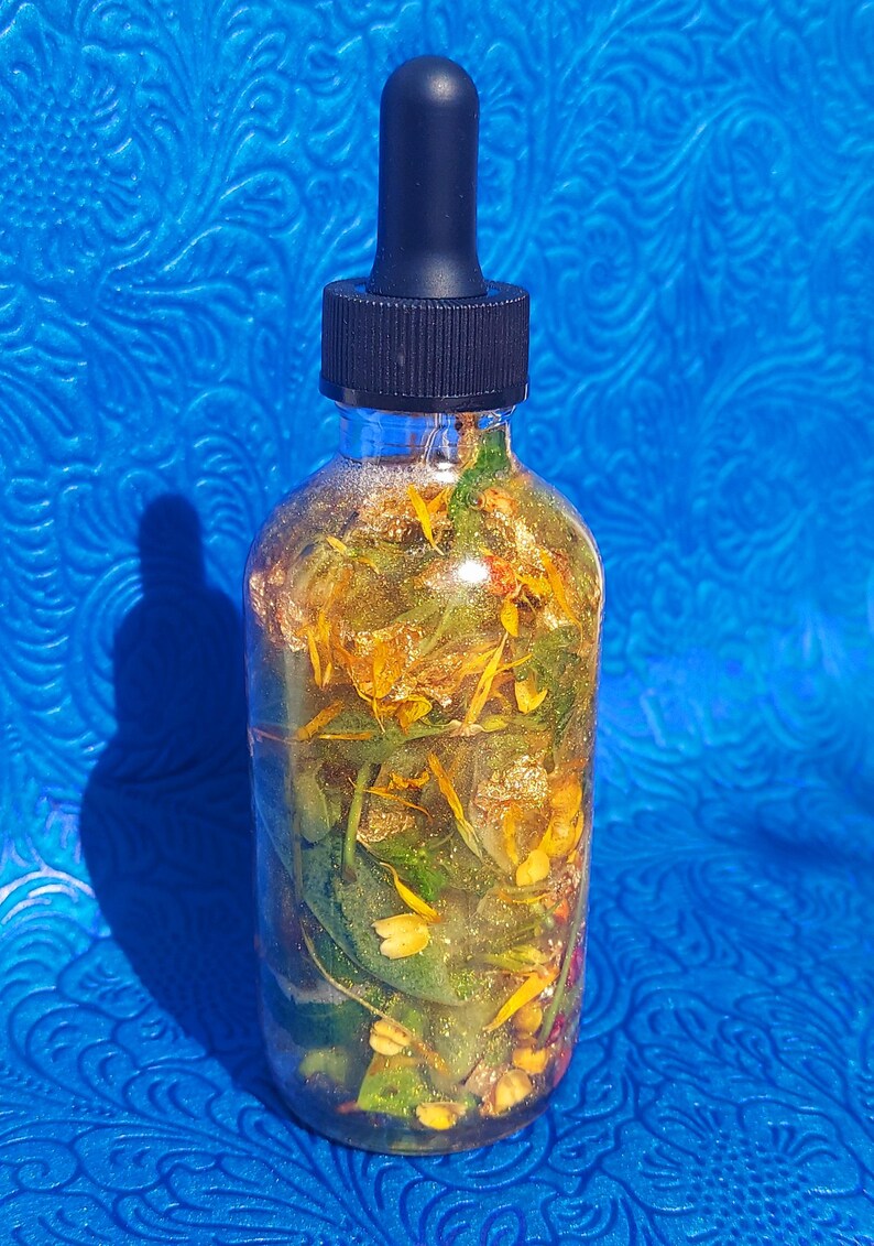 Money Ritual Oil, spell Prosperity Conjure Oil with Herbs, Gems, Gold Leaf 4oz Dropper Bottle Wealth Attraction Hoodoo Oil handmade money drawing ritual oil, afro atlantic prosperity conjure blend, wealth attraction feng shui rootwork oil, handcrafted spell oil with herbs and stones, 24k gold leaf magical abundance oil, magick intention oil for money success, financial prosperity ritual anointing oil money drawing oil, conjure hoodoo, prosperity spell oil, wealth ritual oil, rootwork abundance