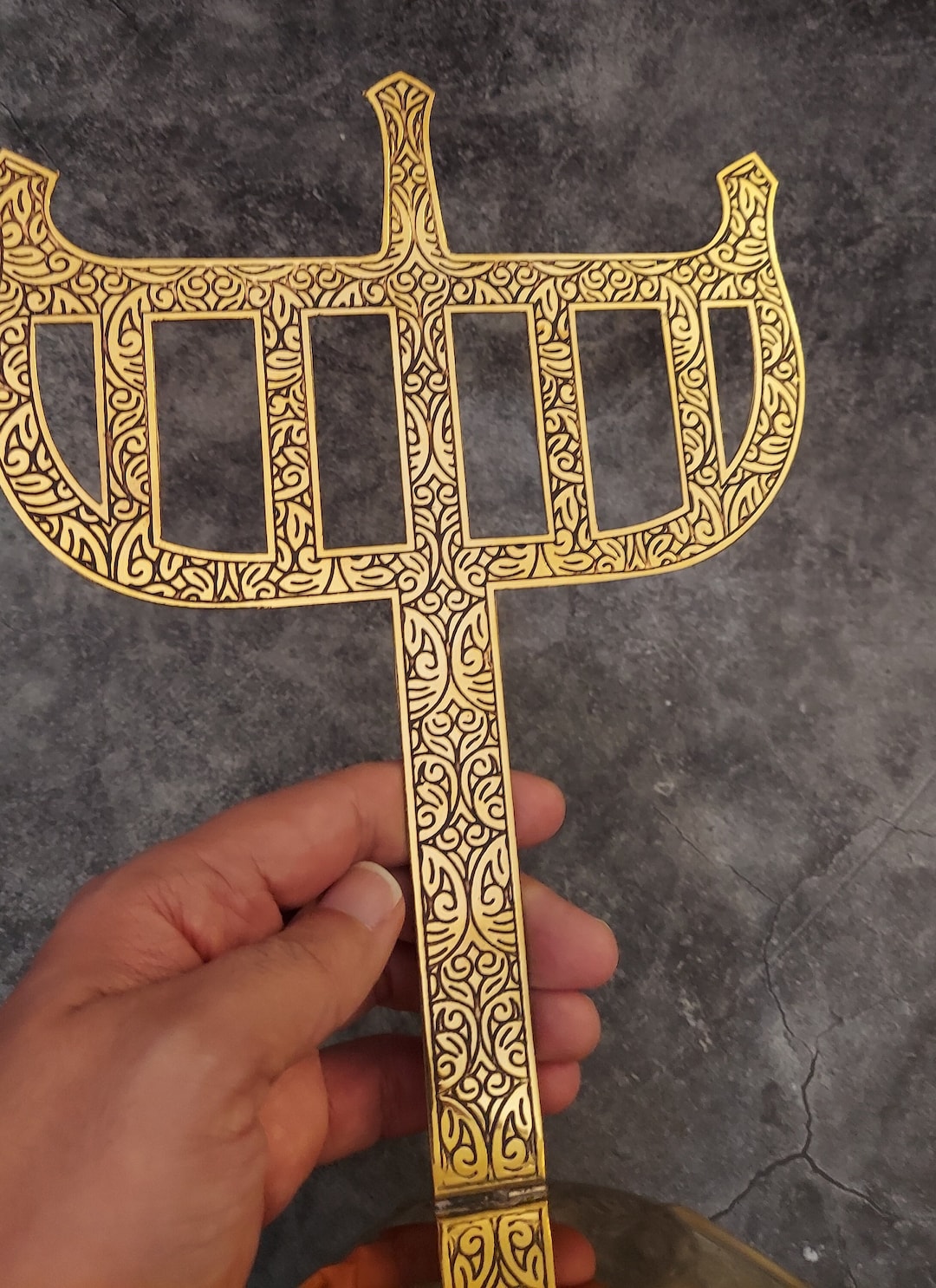 Orisha Ritual Staff Brass Orisha Iroko Staff Ceiba Tempo Loco Orisa Yoruba Lucumi Santeria ...