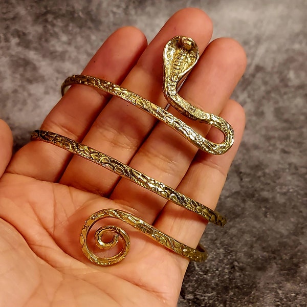 Snake Ring Armband brass cuff serpent Greek Egyptian Cleopatra Goddess Gold Metal Snake Asp Armband Oshumare Inle jewelry manila Nana bangle