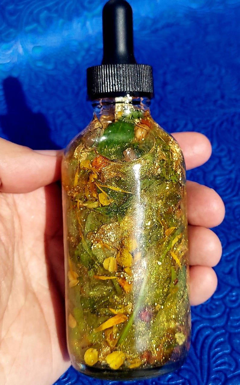 Money Ritual Oil, spell Prosperity Conjure Oil with Herbs, Gems, Gold Leaf 4oz Dropper Bottle Wealth Attraction Hoodoo Oil handmade money drawing ritual oil, afro atlantic prosperity conjure blend, wealth attraction feng shui rootwork oil, handcrafted spell oil with herbs and stones, 24k gold leaf magical abundance oil, magick intention oil for money success, financial prosperity ritual anointing oil money drawing oil, conjure hoodoo, prosperity spell oil, wealth ritual oil, rootwork abundance
