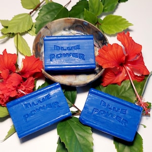Blue Soap, añil waji, indigo bluing bar for bóveda spiritism, orisha, ashe spirit drawing mediumistic, hoodoo and Voodoo cleansing baño aro