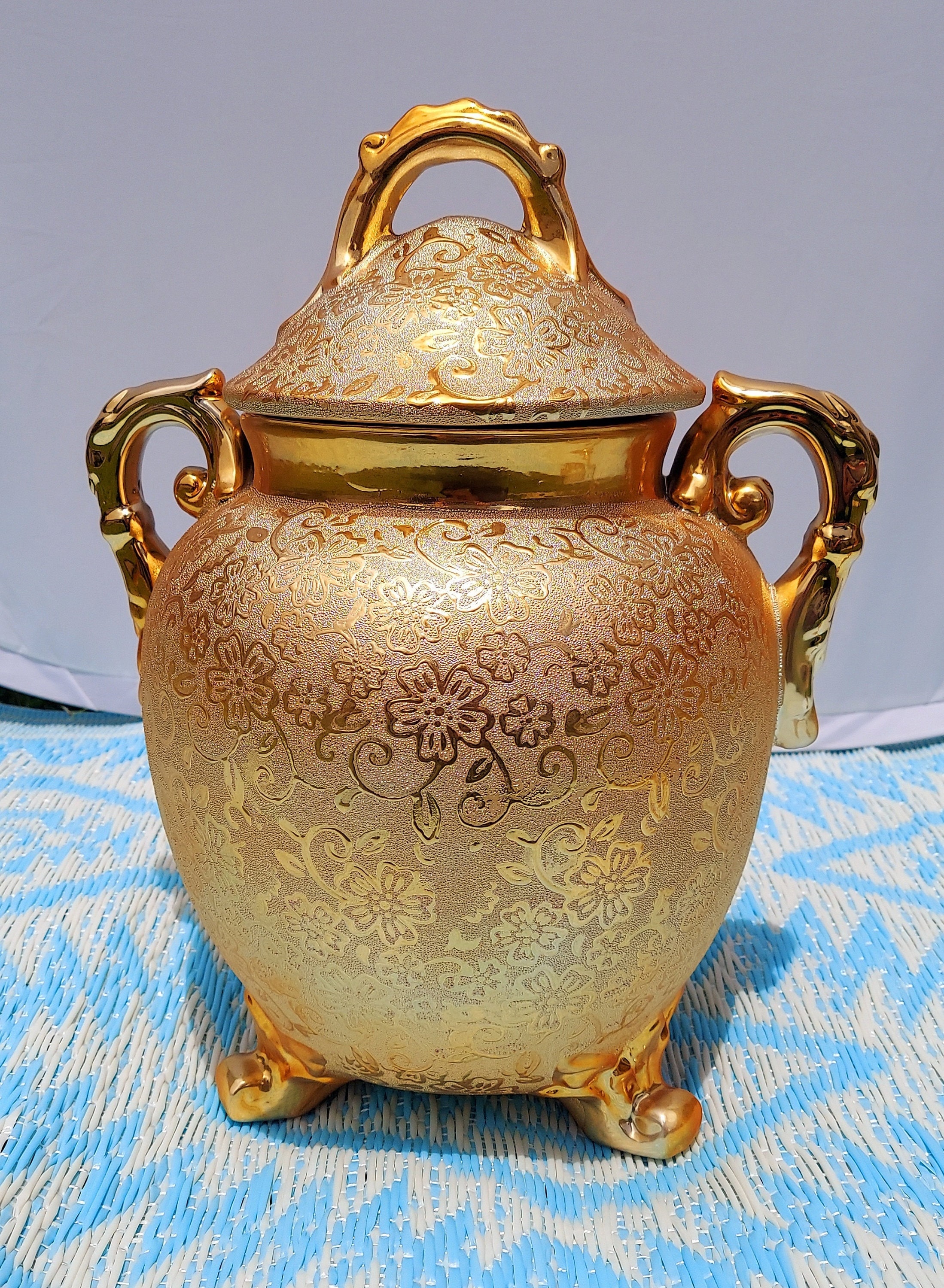 Large Gold Oshun Sopera Tinaja Dorada Grande Ochun Osun Oxum