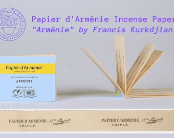 French Incense PaperPapier d'Armenie "ARMÉNIE" Booklet Chic scented fragrance from Paris Armenian papers chic gift home scent natural