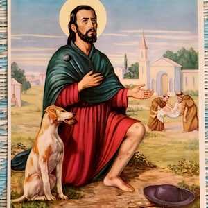 San Isidro Kouzen Zaka Mede Saint Isidor 8x11 Image Lwa Lithograph loa Haitian Vodun altar Chromolithographs drapo flag statue cromos Vodou