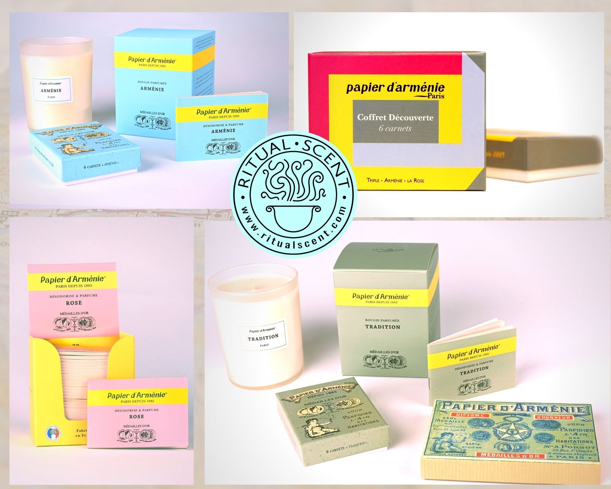 Papier D'armenie TRADITION, La ROSE and ARMÉNIE French Incense Paper