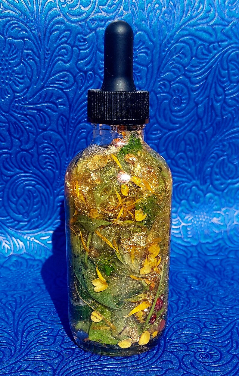 Money Ritual Oil, spell Prosperity Conjure Oil with Herbs, Gems, Gold Leaf 4oz Dropper Bottle Wealth Attraction Hoodoo Oil handmade money drawing ritual oil, afro atlantic prosperity conjure blend, wealth attraction feng shui rootwork oil, handcrafted spell oil with herbs and stones, 24k gold leaf magical abundance oil, magick intention oil for money success, financial prosperity ritual anointing oil money drawing oil, conjure hoodoo, prosperity spell oil, wealth ritual oil, rootwork abundance