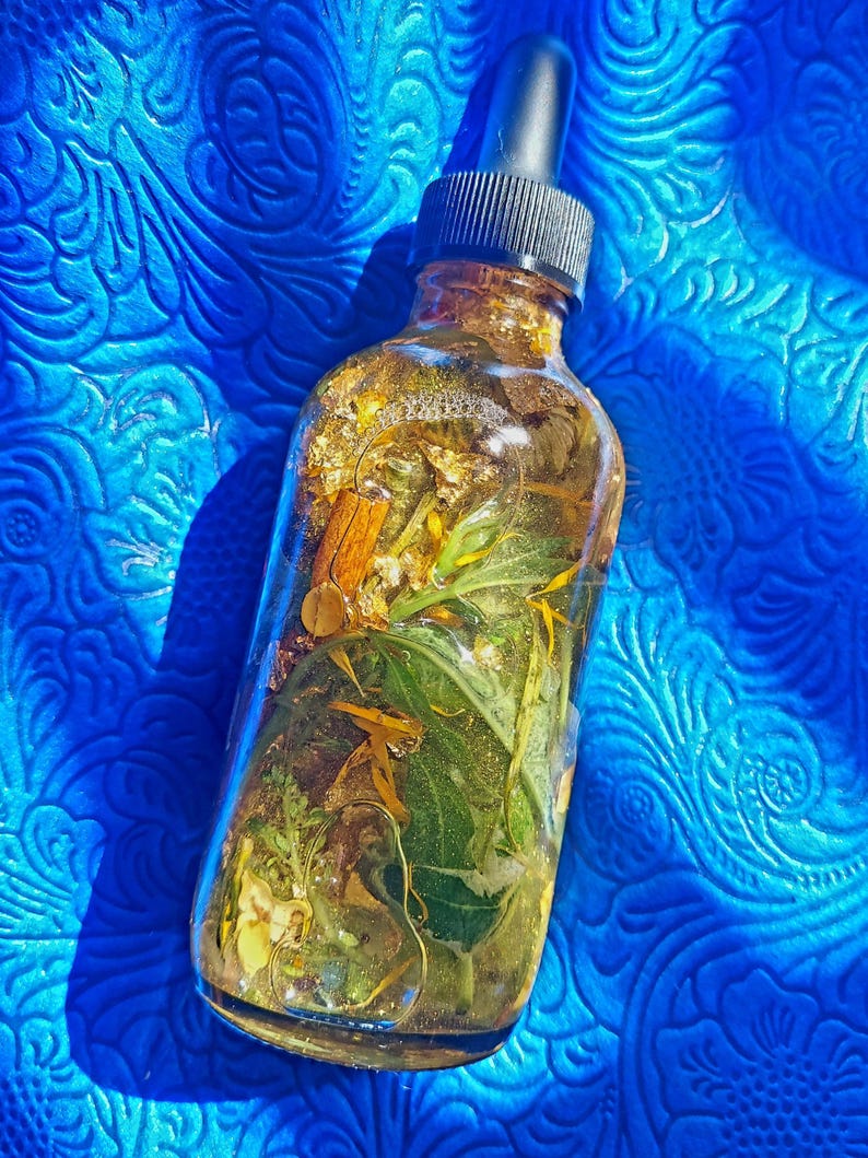 Money Ritual Oil, spell Prosperity Conjure Oil with Herbs, Gems, Gold Leaf 4oz Dropper Bottle Wealth Attraction Hoodoo Oil handmade money drawing ritual oil, afro atlantic prosperity conjure blend, wealth attraction feng shui rootwork oil, handcrafted spell oil with herbs and stones, 24k gold leaf magical abundance oil, magick intention oil for money success, financial prosperity ritual anointing oil money drawing oil, conjure hoodoo, prosperity spell oil, wealth ritual oil, rootwork abundance