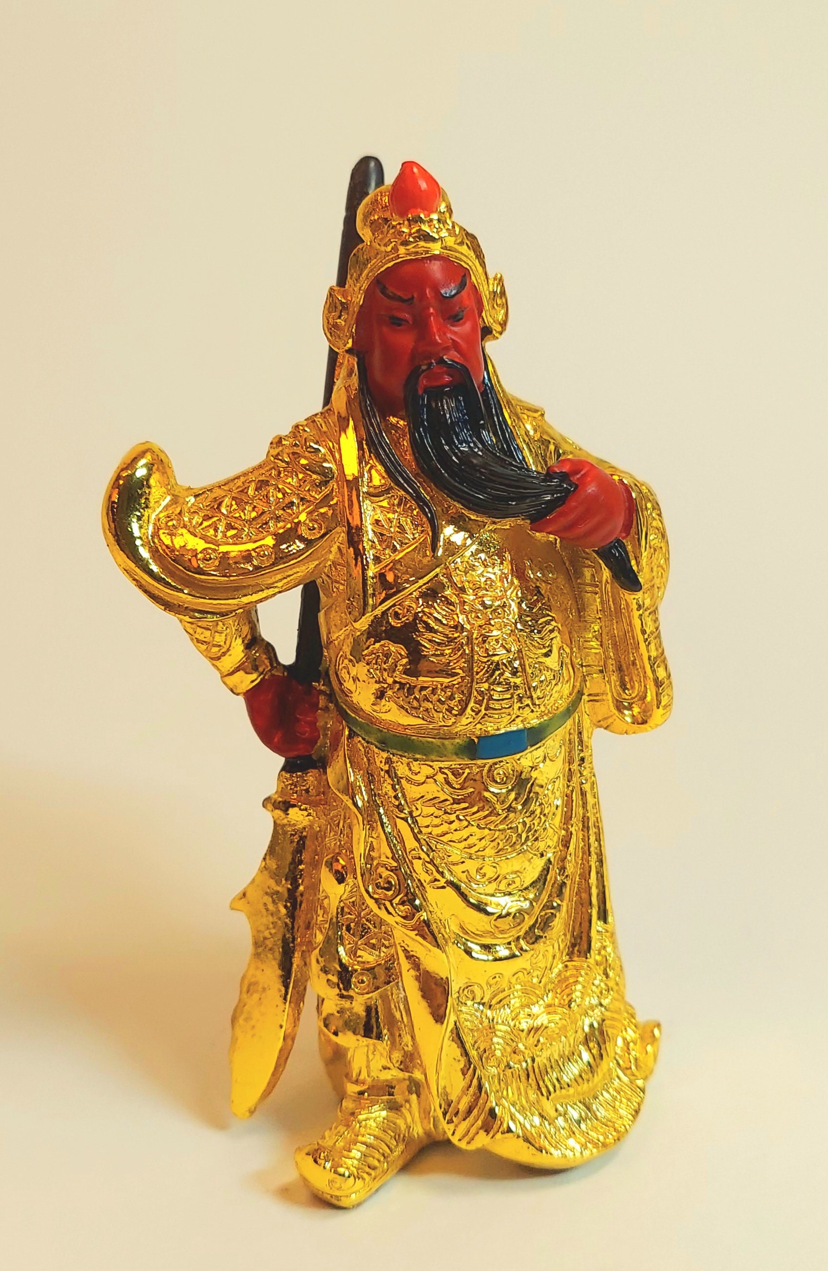 Guan Di Kuan Kong Chinese Statue Ti Yu Saint Statue Red Buddha New