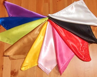 Mouchwa Vodou Scarf 36&quot;x36&quot; 90x90cm Lwa loa Haitian Vodun spirit satin scarves moushwa mouchoir drapo dwapo flag Ezili Danto Freda Damballa
