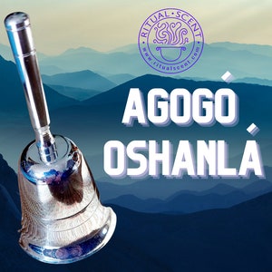 Orishanla Oshanla Campana plateada de 4 pulgadas para Agogo Obatala Oddua orisha funfun campana Ochanla Orisa candomblé Santeria herramientas herramienta