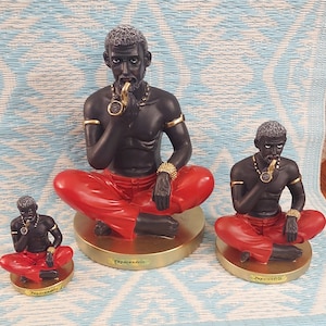 Papa Candelo Statue 3 sizes  Altar papacandelo Figure Spiritual Ogou 21 Divisions Sansei Loa Lwa Spirit Dominicano Legba Estatua Collar