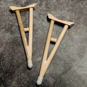 Crutches San Lazaro Babalu Aye Asohano Saint Lazarus Muletas Viejo orisha tools tinaja nana buruku afra nanu nanume sopera aha ja beads