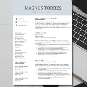 Professional & Modern Resume Template for Word | Resume Design | CV Template for Word | Professional CV | Instant Download resume | Clean CV