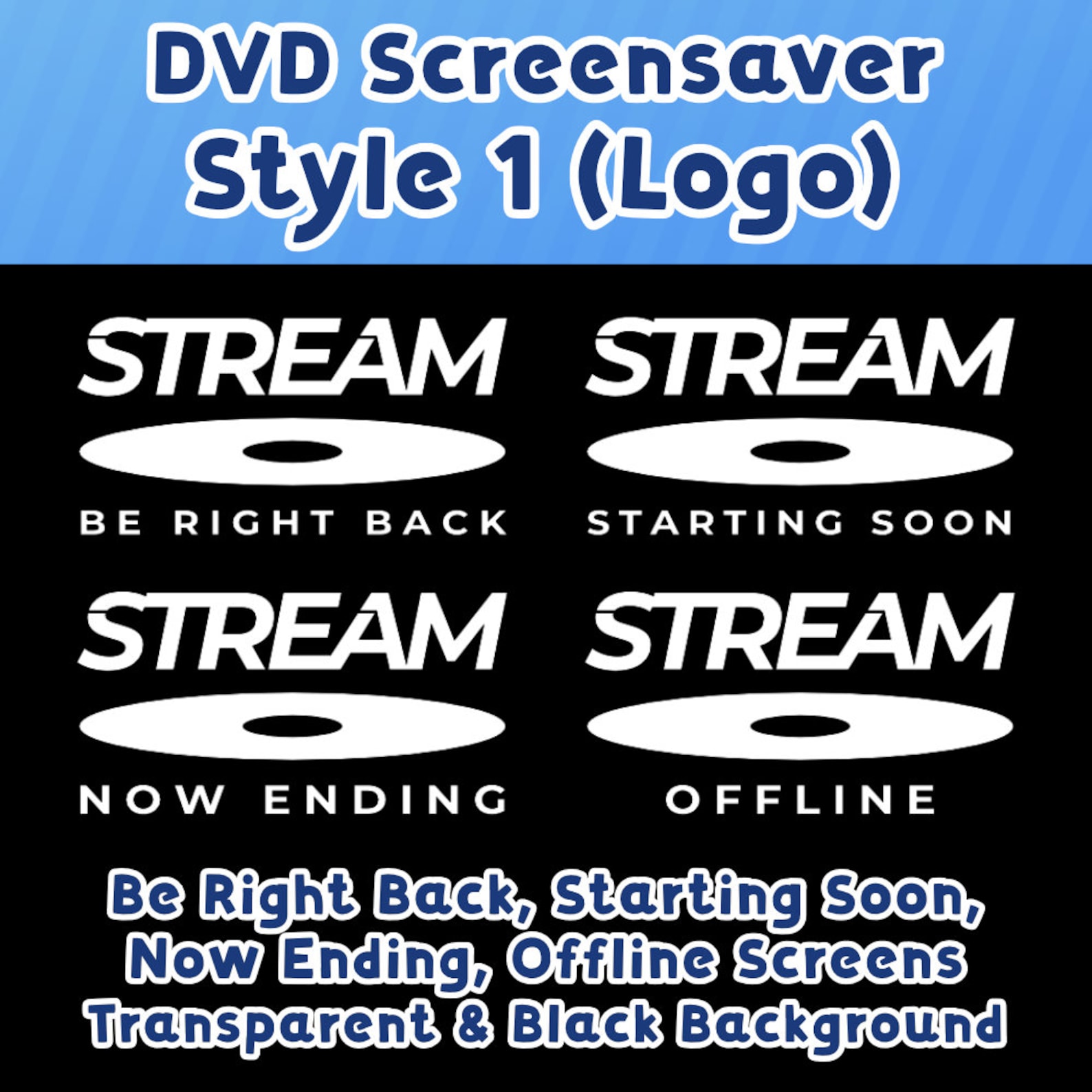 Logo DVD Screensaver Overlay: for Streaming (digital Download) BRB ...