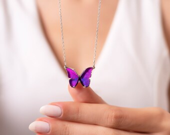 Purple clearance butterfly pendant
