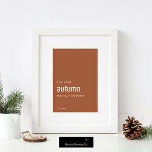 Ik kan herfstdansen ruiken Quote | Val Afdrukbare Wall Art | Herfst Prints | Herfst Muur Decor| Herfst Quote Afdrukbare | Herfst print |