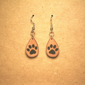 Paw Print Dangle Earrings