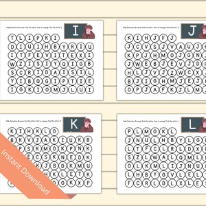 Printable Letter Search / Preschool Letter Recognition / Kindergarten ...