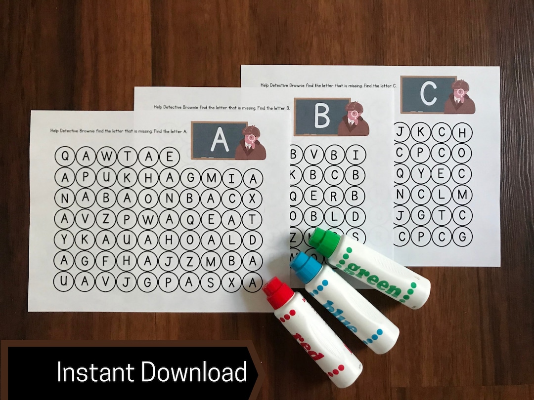 Printable Letter Search / Preschool Letter Recognition / Kindergarten ...