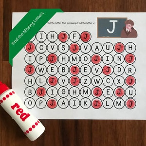 Printable Letter Search / Preschool Letter Recognition / Kindergarten ...