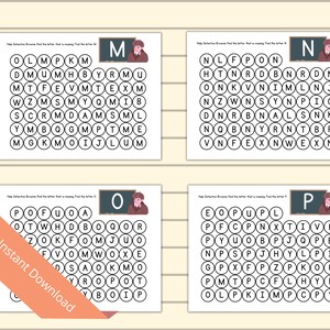 Printable Letter Search / Preschool Letter Recognition / Kindergarten Busy Binder / Find the ...