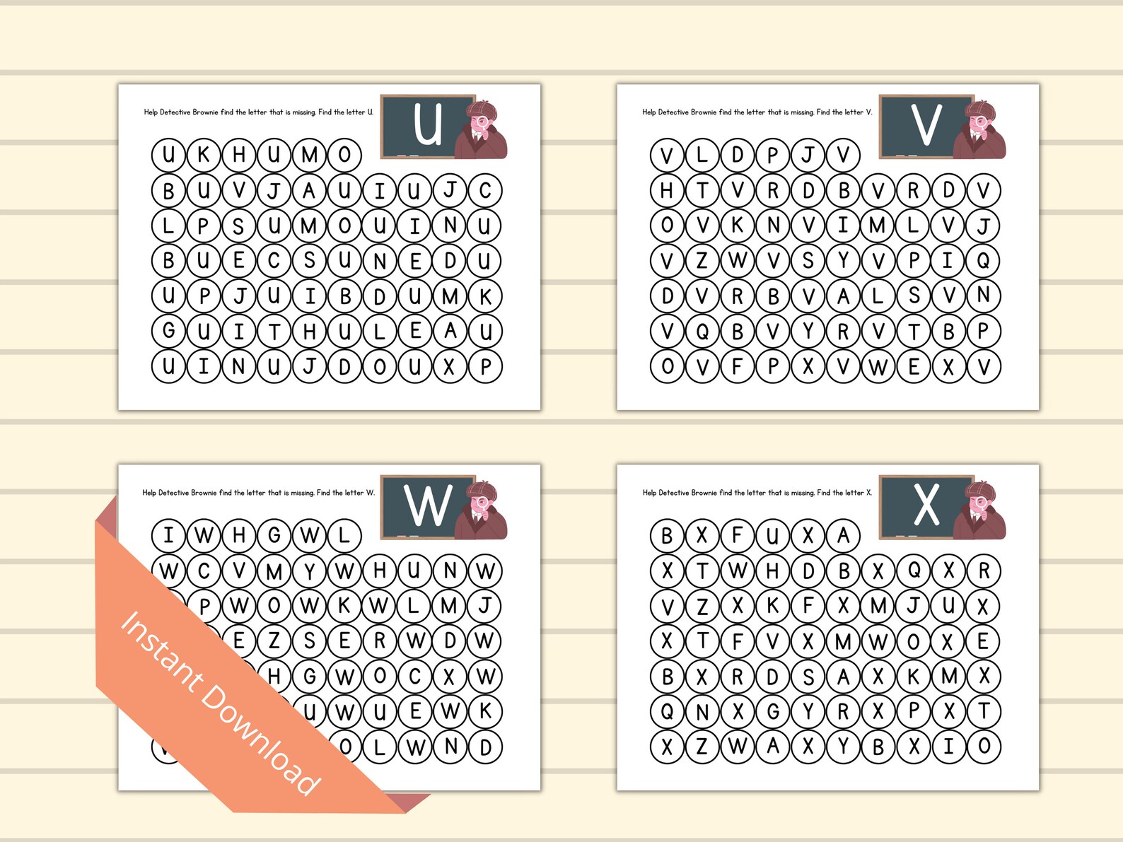 Printable Letter Search / Preschool Letter Recognition / Kindergarten ...