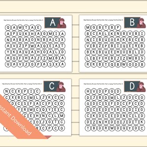 Printable Letter Search / Preschool Letter Recognition / Kindergarten ...