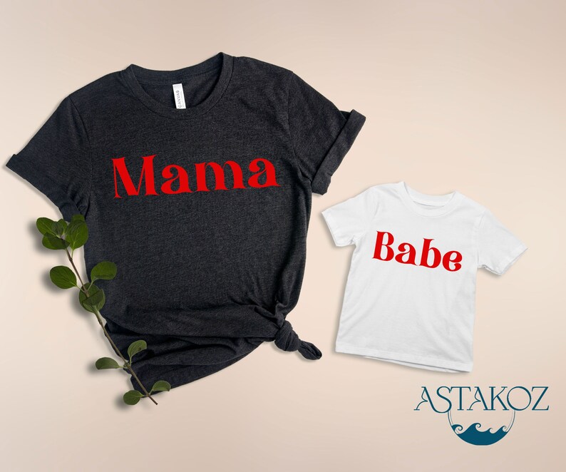 Mama and Babe T-shirt Funny Family 