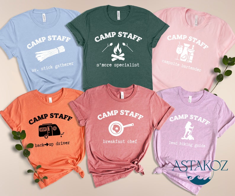 Matching Camp Staff Shirts Funny Camping Shirts Family Etsy
