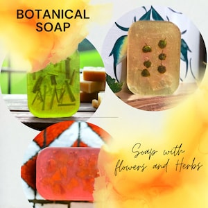 Botanical Soap, Floral and Herb Soap, Handmade Soap bar,