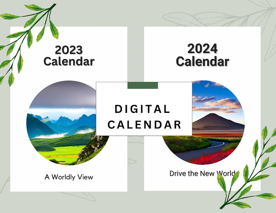 Fantasy Theme Calendar 2023 and 2024 Monthly Calendar Etsy