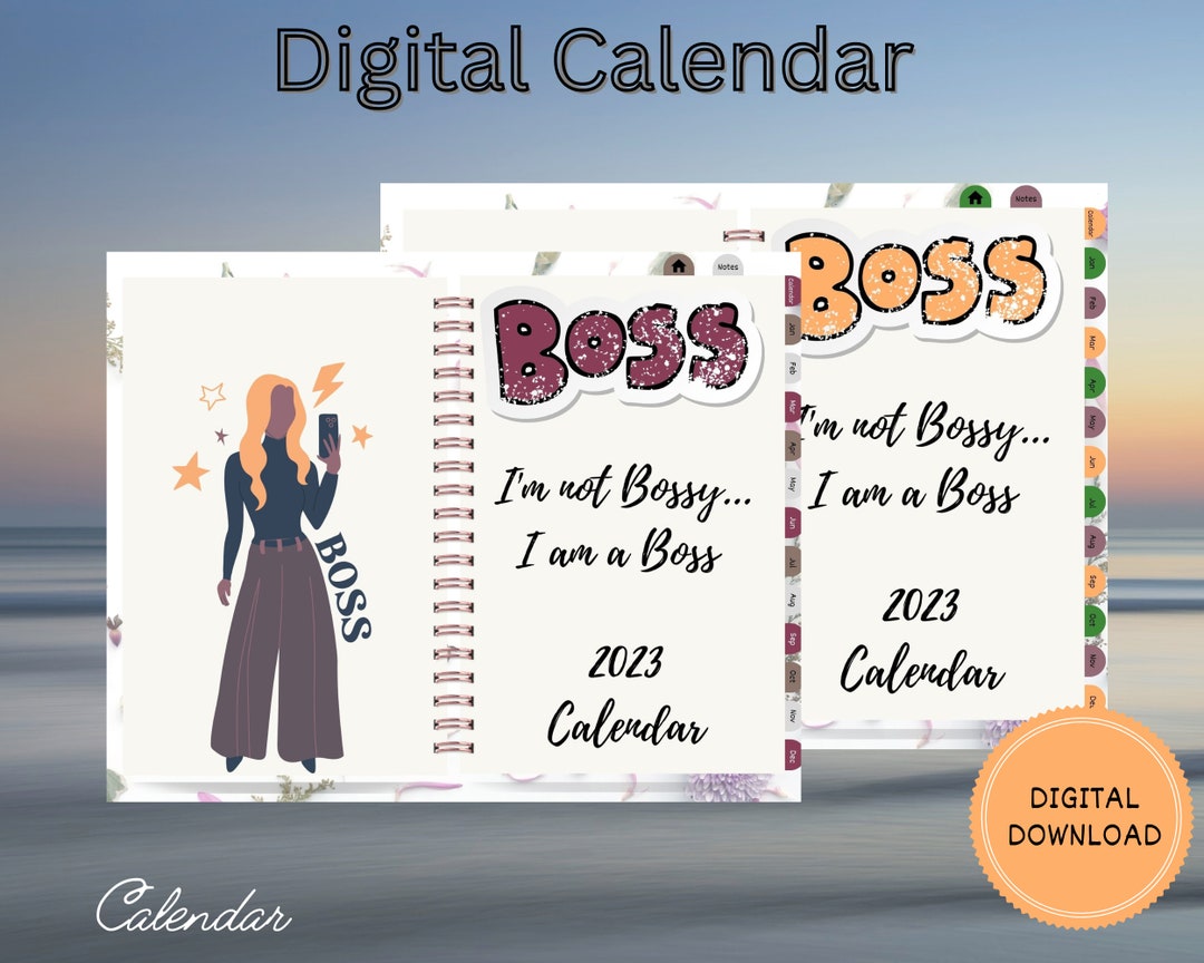 Boss Calendar 2023 Digital Calendar Dated Digital Calendar Etsy