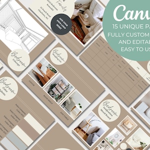 Canva Client Presentation Template, Interior Designer Client Welcome Pack, Design Presentation Template, Client Welcome Canva Template