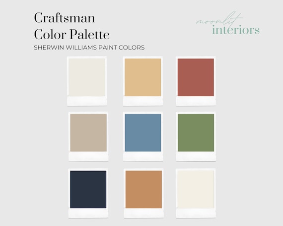 Craftsman Home Color Palette Interior Paint Palette Pre Selected Paint Color Palette Home Paint Color Palette