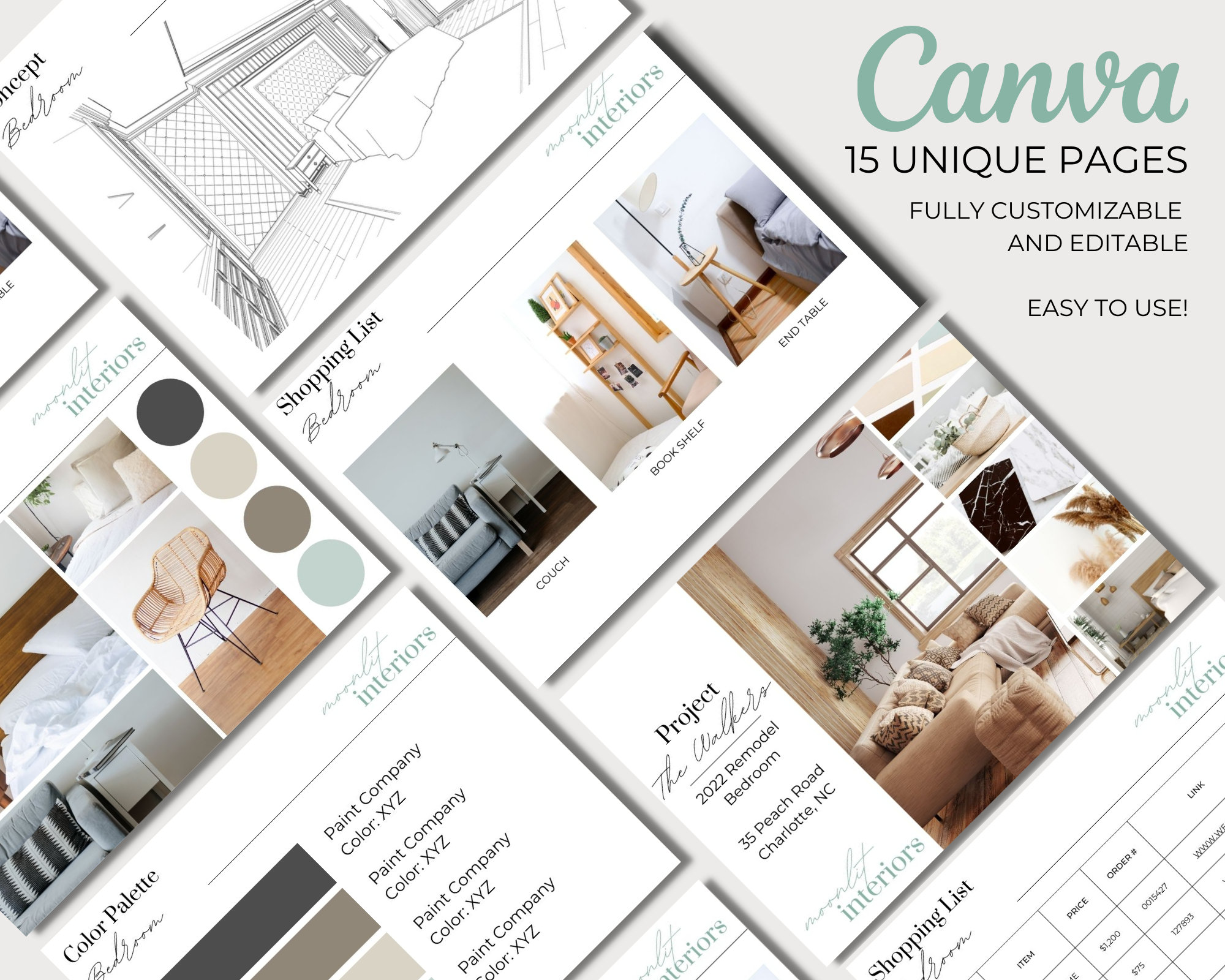 canva interior design presentation