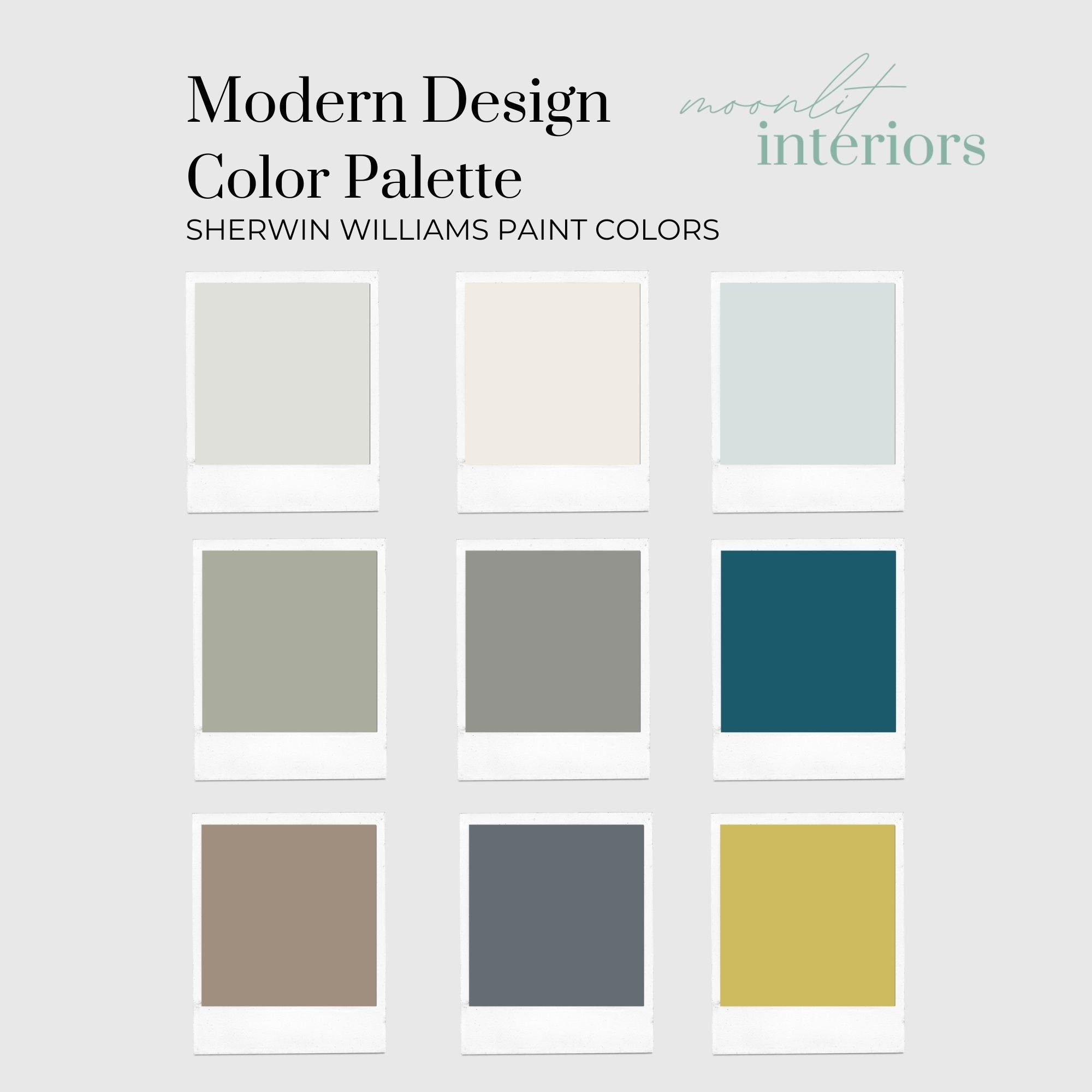 Modern Beige Tan Paint Color Palette, Sherwin Williams, Interior Paint  Palette, Professional Paint Scheme, Color Selection,interior Design 