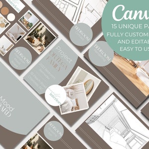 Canva Client Presentation Template, Interior Designer Client Welcome Pack, Design Presentation Template, Client Welcome Canva Template