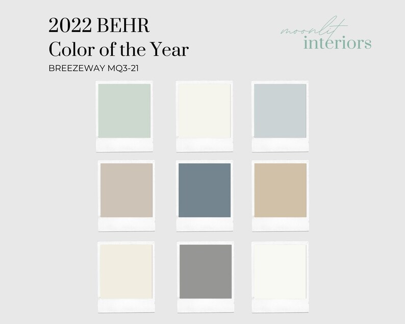 2022 Behr Paint Color of the Year Palette Color Selection Etsy