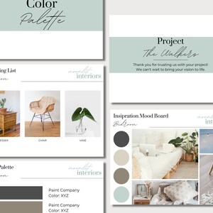 Canva Client Presentation Template, Interior Designer Client Welcome Pack, Design Presentation Template, Client Welcome Canva Template