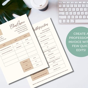 Bohemian Custom Client Invoice Canva Template, Minimalist Client Invoice Template, Editable Client Payment Form, Client Invoicing Template