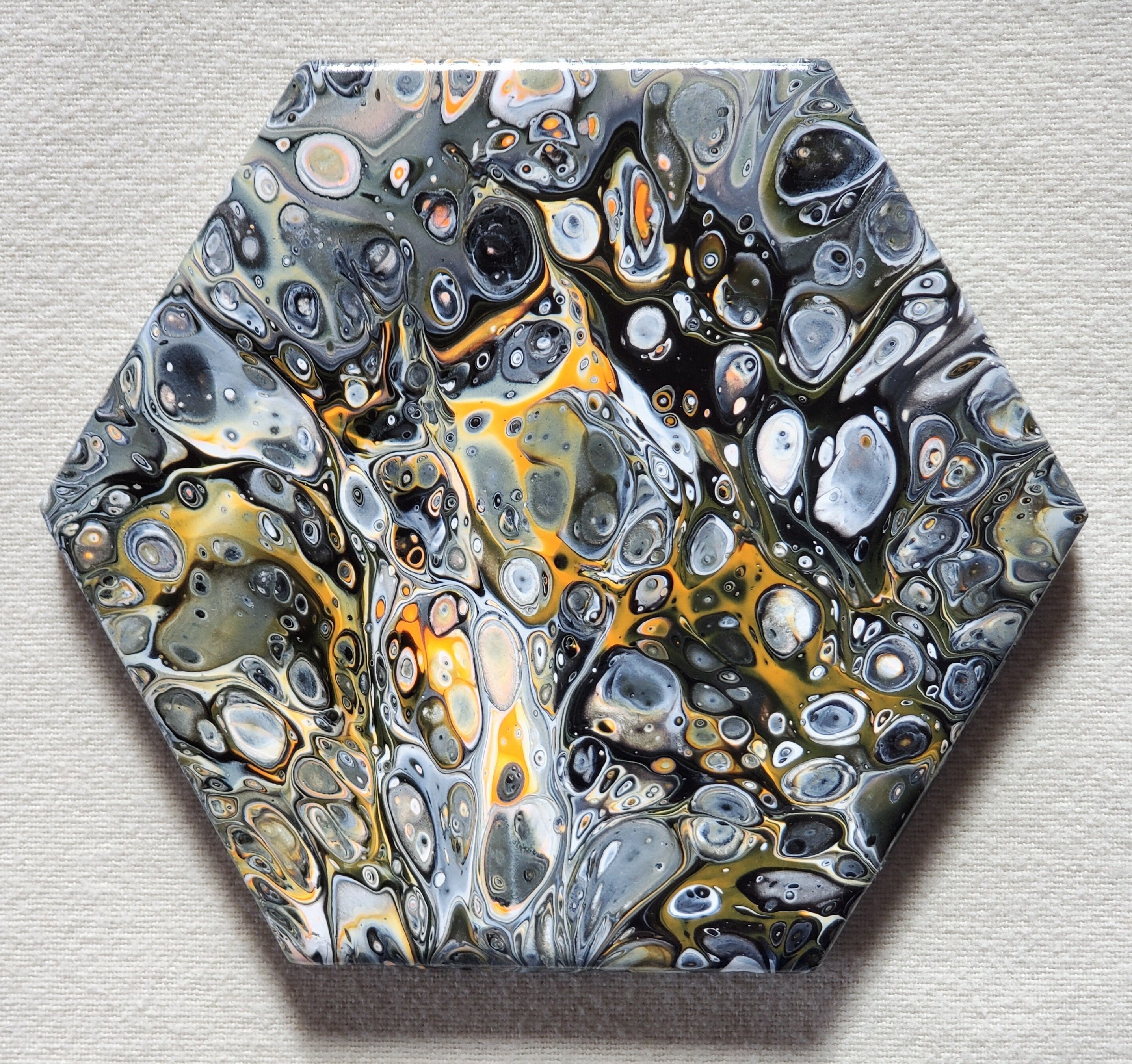 Ceramic Tile Coaster Set Abstract Wall Art Painted Coaster Etsy