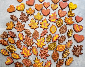 I Love Fall: Gourmet Chocolate Brownie Cookies. Send your sweet love with these Custom Designed Cutouts. Special Occasion Holiday Dessert.