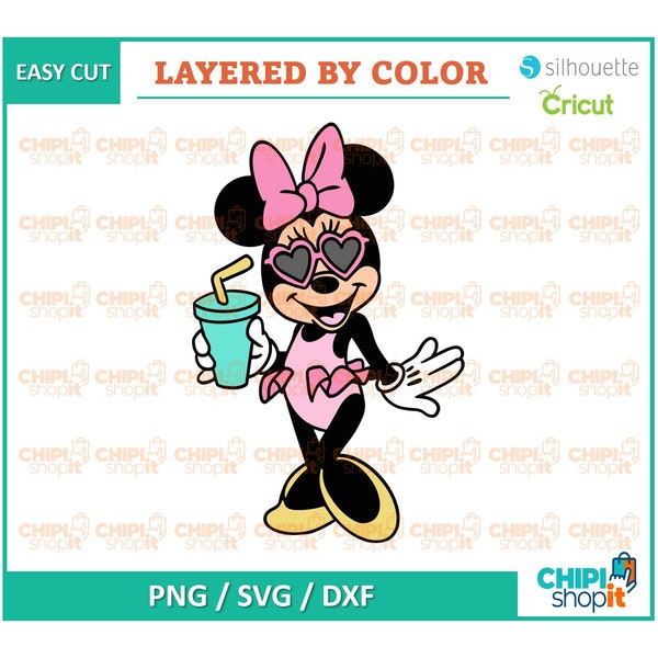 Summer Mouse SVG, Magic Summer Mouse SVG PNG, Layered Mouse Beach