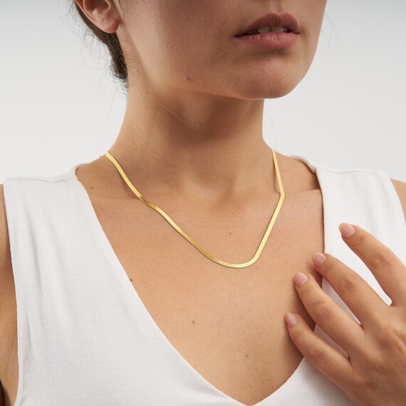 Herringbone Necklace Herringbone Chain 
