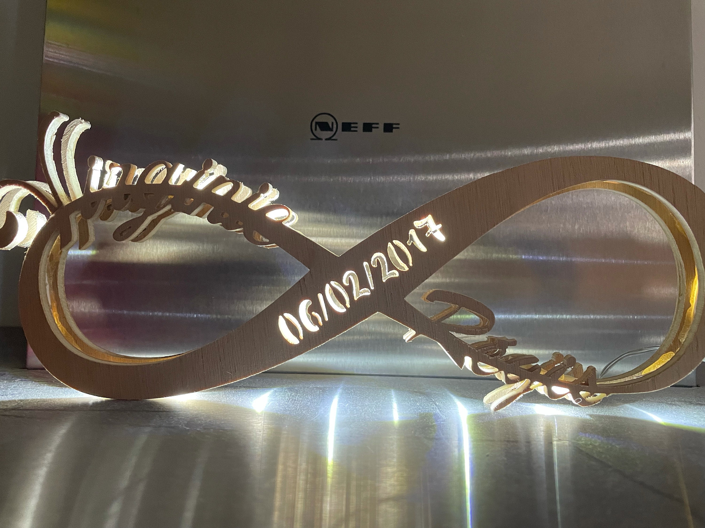 Infini Bois Led Personnalisé